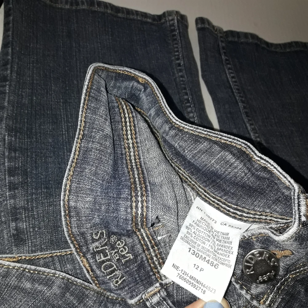 Lee Riders Jeans 12p blue jean denim cotton petite - Picture 4 of 11